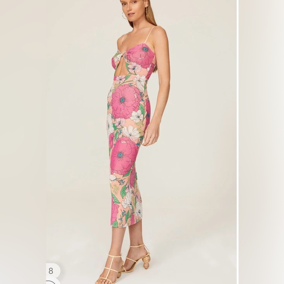 AFRM Simona Mesh Midi Dress - Picture 4 of 9